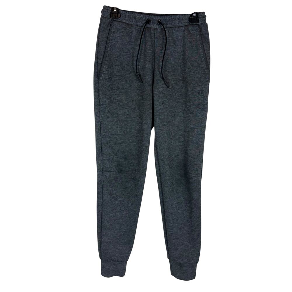 Russell Athletic Jogger Pants Mens Small (28-30) Gray Stretch Drawstring Tapered